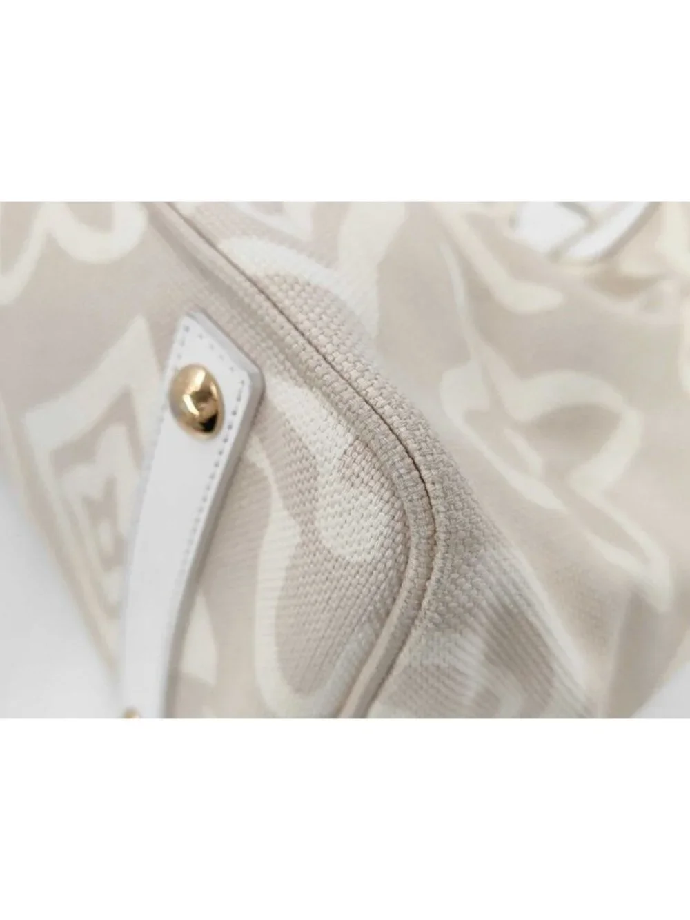 Louis Vuitton Tote Cruise Line Taisienne PM Sable Leather Canvas Gold